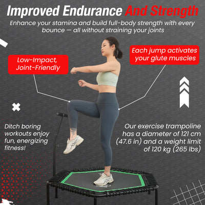 Flexi Muscles - Rebounder Fitness Trampoline with Handle Bar