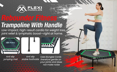 Flexi Muscles - Rebounder Fitness Trampoline with Handle Bar