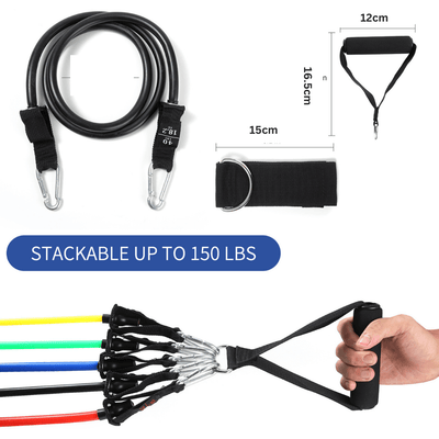 Workout bands with handles