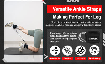 Ankle Resistance Bands with Cuffs