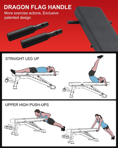 Adjustable Incline/Decline Gym Weight Bench