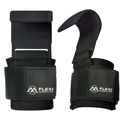 Flexi Muscles – Weight Lifting Hooks Grips (Set of 2). - Flexi Muscles 