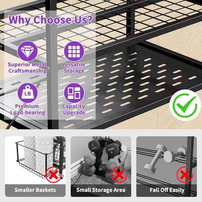 Flexi Muscles - Multi-Purpose Home Gym Equipment Storage Rack