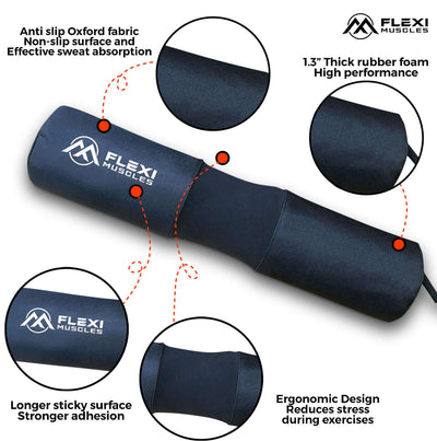 Barbell Pad for Squats with Built-in straps