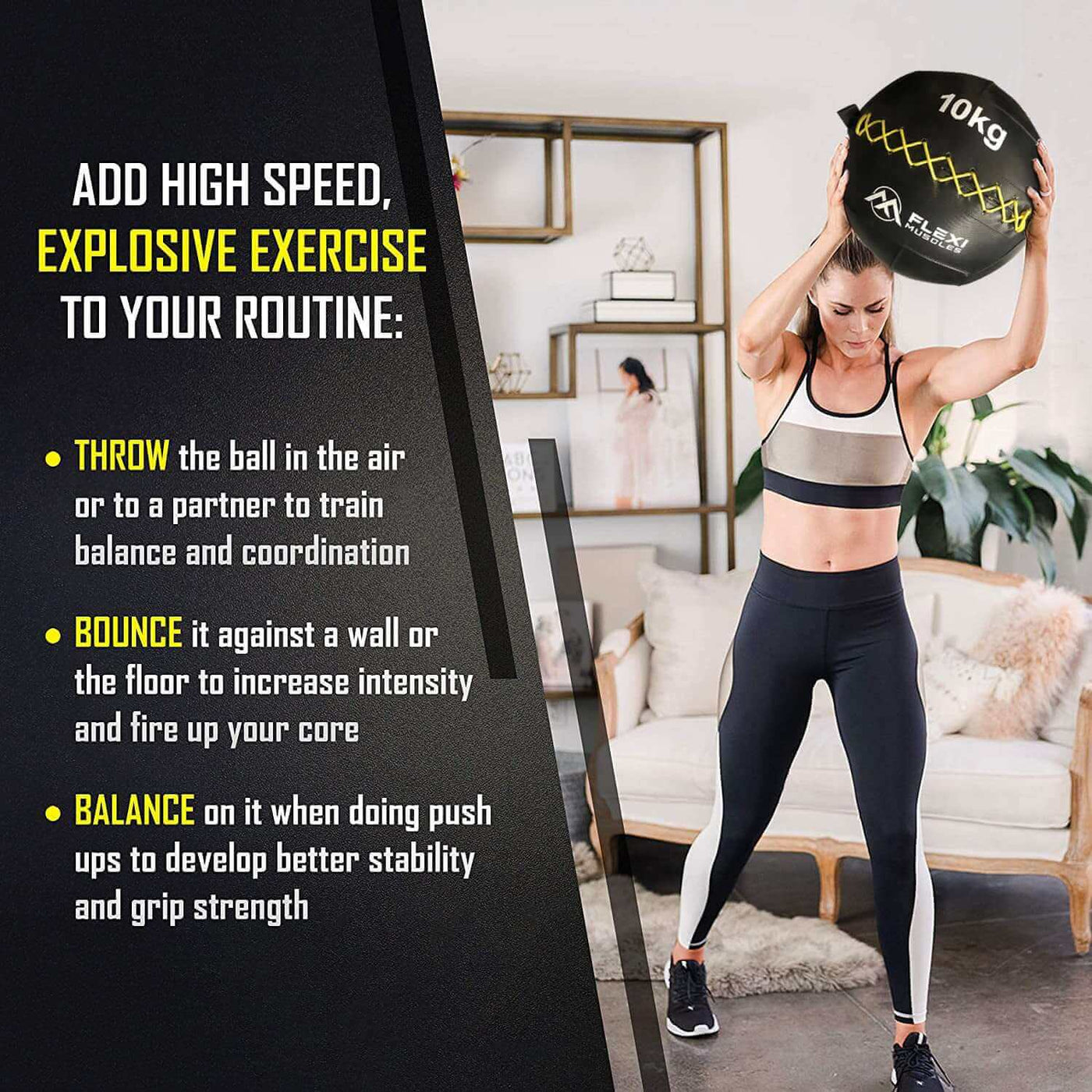 Flexi Muscles – Medicine Ball/ Wall Ball for Full Body Workout. - Flexi Muscles 