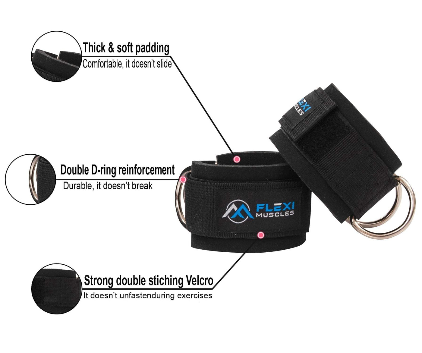 Ankle Straps for Kickback Exercise