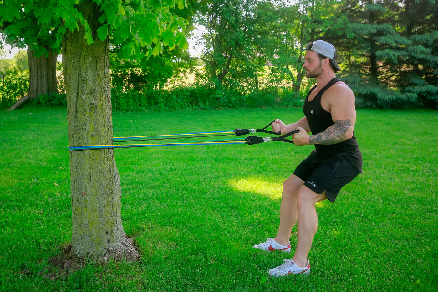 Exercise bands with handles