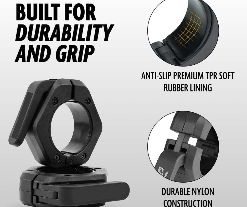Flexi Muscles - Olympic Barbell Clips: Secure Your Weights, Elevate Your Workouts!