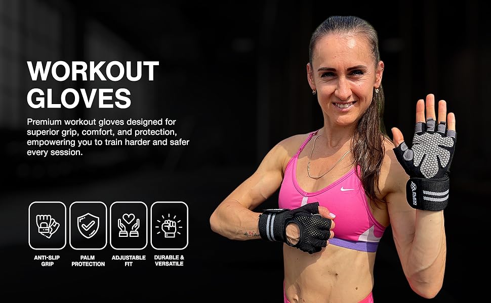 Workout Gym Gloves for Weightlifting (Extra Large)