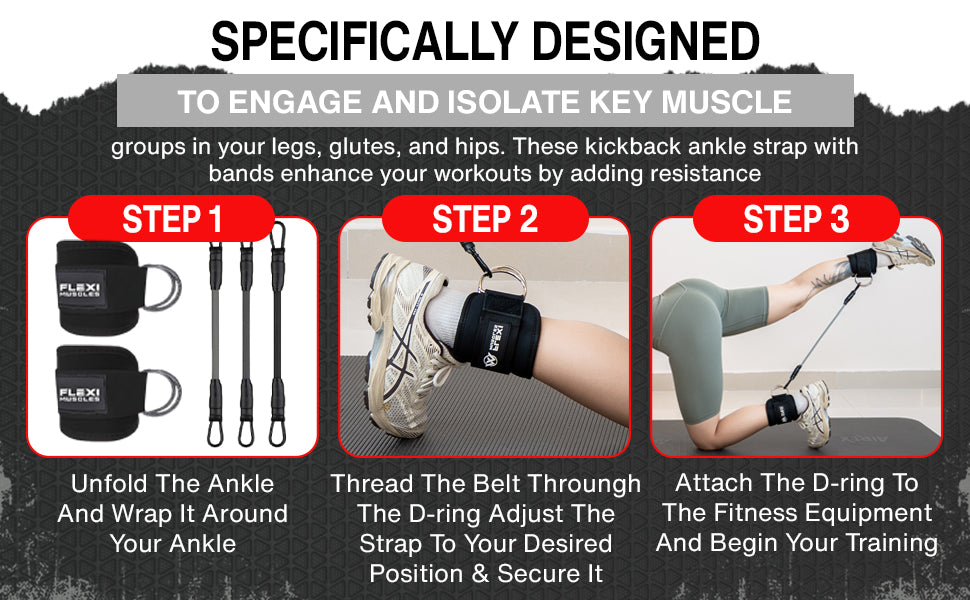 Ankle Resistance Bands with Cuffs